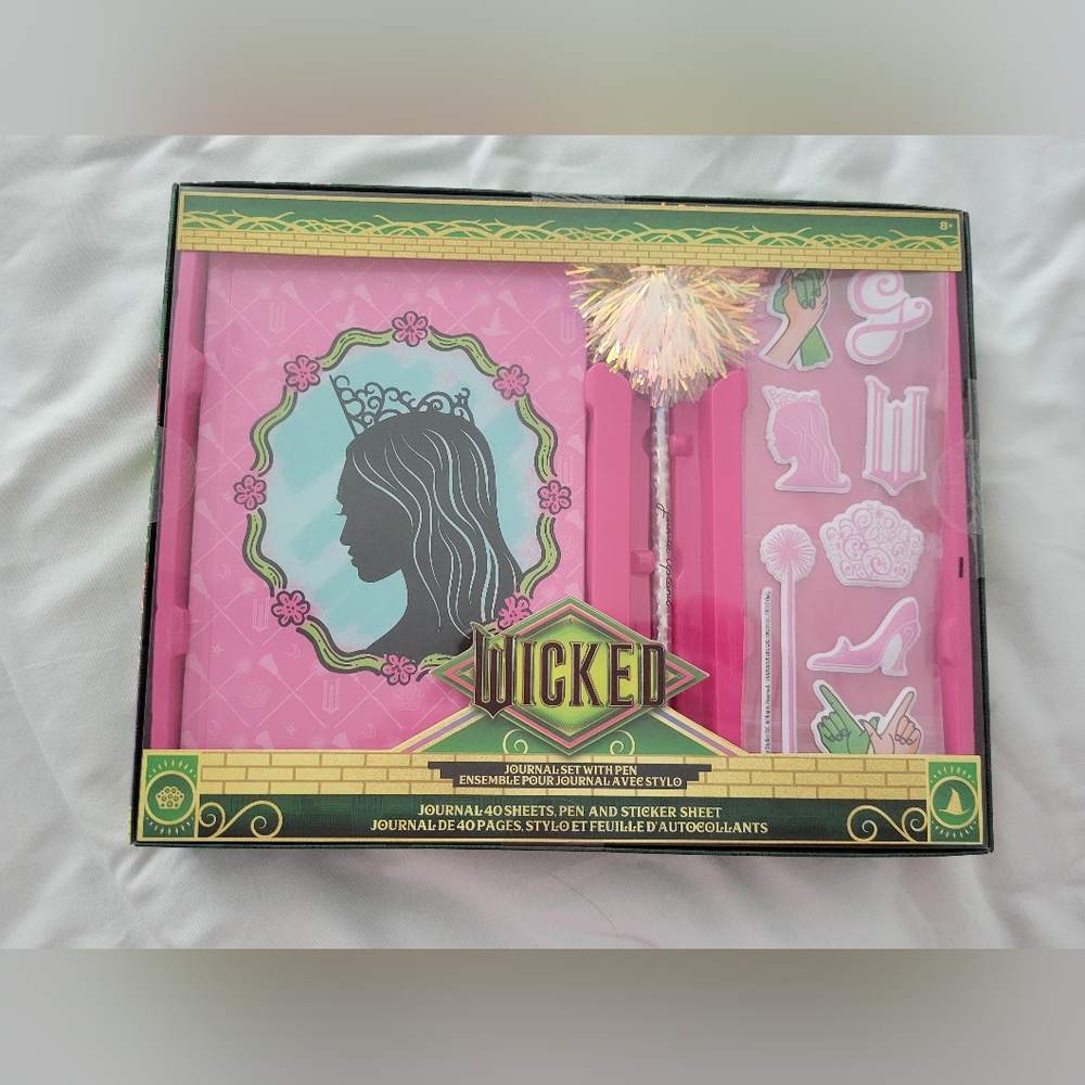 Wicked Pink Journal Set with Pen and Stickers